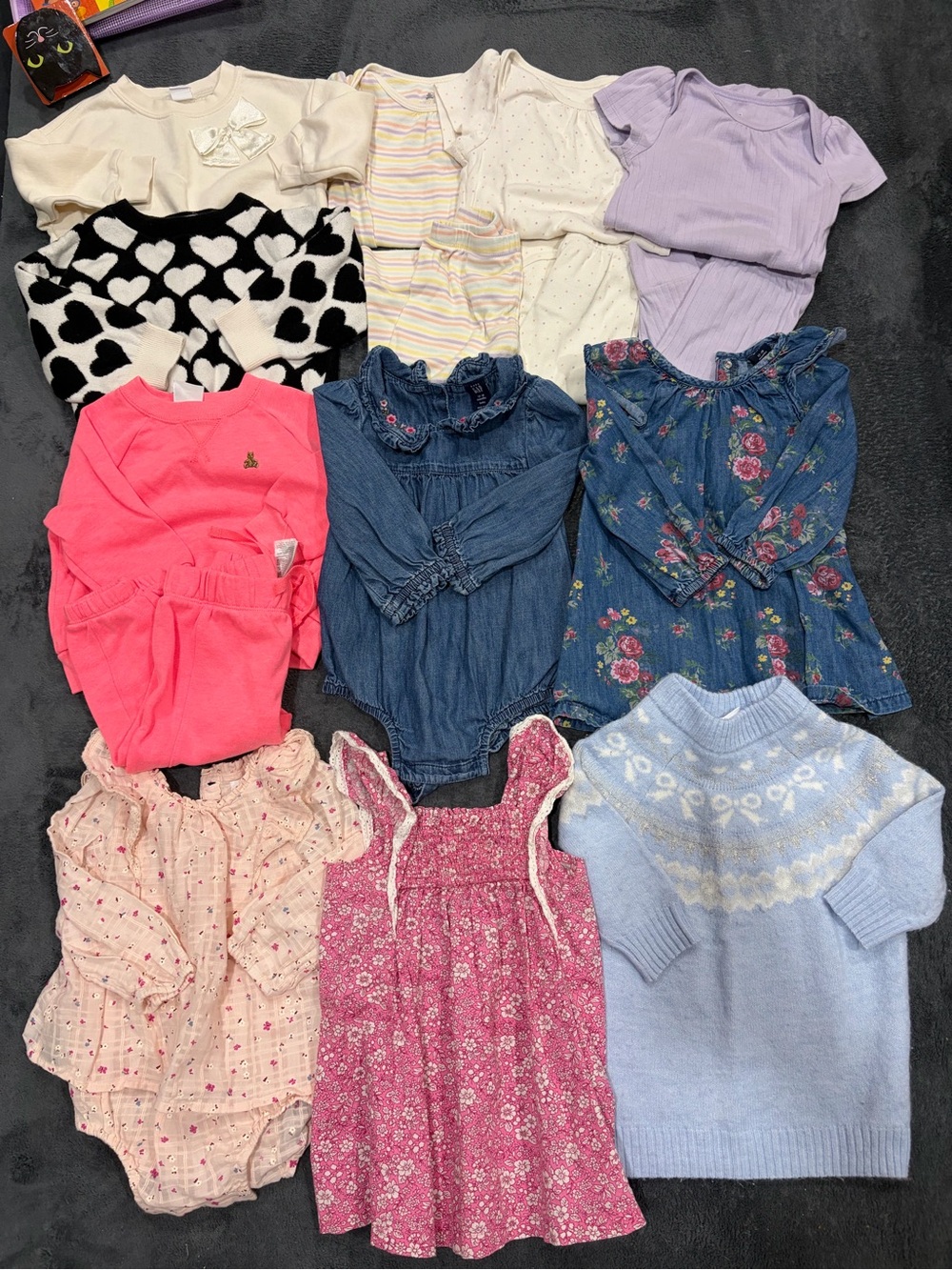 Baby Gap 12-18 Month Girl Clothes Bundle - Dresses, Sweatshirts, Bodysuit/Pants